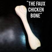 Faux chicken drum bone made of wood for plant-based meat alternatives, medium size, bulk pack of 50, reusable and oven safe.