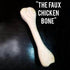 Faux chicken drum bone made of wood for plant-based meat alternatives, medium size, bulk pack of 50, reusable and oven safe.