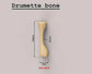 Faux Chicken Drum Bone side view with measurements for realistic vegan drumsticks
