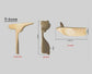 Dimensions of the Faux T-bone vegan bone shown from front, side, and top views